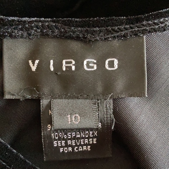 Virgo | Black Velvet Formal Mini Dress Cropped Sparkle Jacket 10 - Picture 7 of 9